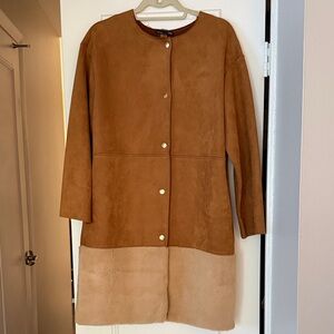 Zara faux suede coat